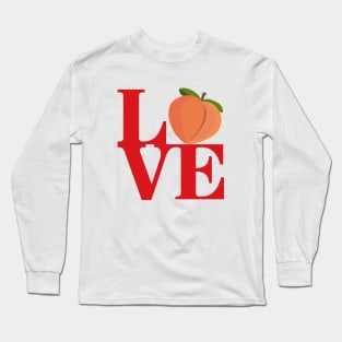 Love Peach Emoji Long Sleeve T-Shirt